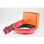 Replica Hermes Reversible Belt Red/Black Togo Calfskin With 18k Drawbench Silver H Buckle QY01411