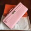 Replica Hermes Rose Dragee Swift Kelly Cut Clutch Handmade Bag QY01895