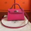 Replica Hermes Rose Red Epsom Kelly Mini II 20cm Handmade Bag QY00742