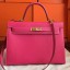 Replica Hermes Rose Tyrien Epsom Kelly 32cm Sellier Handmade Bag QY00477