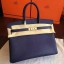 Replica Hermes Sapphire Epsom Birkin 30cm Handmade Bag QY00639