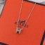 Top Hermes “H” Necklace White God QY01242