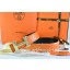 Top Hermes Reversible Belt Orange/Black Ostrich Stripe Leather With 18K Gold Spot Stripe H Buckle QY02173