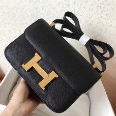 Best Hermes Epsom Constance 24cm Black Handmade Bag QY00230