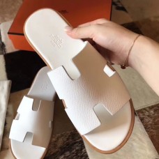 Best Imitation Hermes Izmir Sandals In White Epsom Leather QY01300