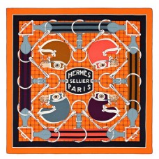 Best Imitation Hermes Orange Tatersale Cashmere Shawl 140 QY02231