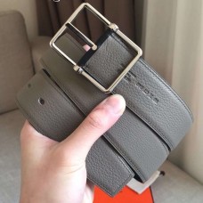 Fake Hermes Grey Saddle 38MM Reversible Belt QY00982