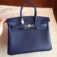 Fake Hermes Sapphire Epsom Birkin 25cm Handmade Bag QY00473