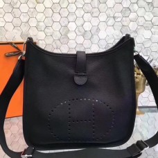 Hermes Black Evelyne III PM Messenger Bag QY00708