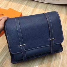 Hermes Dark Blue Steve 35 Messenger Bag QY01711