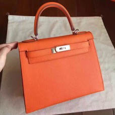 Hermes Orange Epsom Kelly Sellier 28cm Handmade Bag QY01524