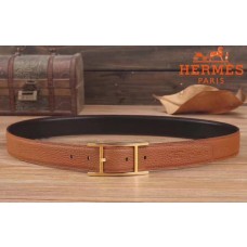 Hermes Quentin 32 MM Brown Reversible Belt QY00154