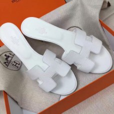 Hermes White Epsom Oasis Sandals QY00424