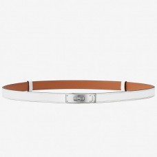 High Quality Hermes Kelly Belt In White Epsom Leather QY00209