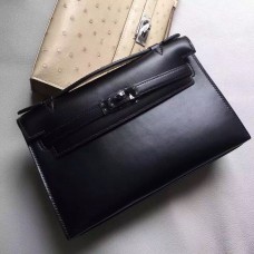 Hot Hermes So Black Kelly Pochette Handmade Bag QY02178