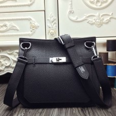 Imitation Hermes Black Large Jypsiere 34cm Bag QY01269