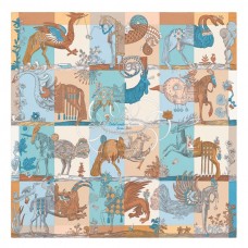 Imitation Hermes Quetsche Della Cavalleria Favolosa Silk Twill Scarf QY01486