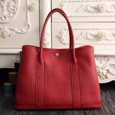 Replica Fashion Hermes Medium Garden Party 36cm Tote In Red Leather QY00699