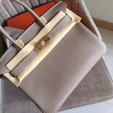 Replica Hermes Grey Clemence Birkin 30cm Handmade Bag QY00200