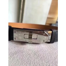 Replica Hermes Kelly Belt In Black Epsom Leather QY02062