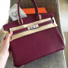 Replica Hermes Ruby Clemence Birkin 30cm Handmade Bag QY01408