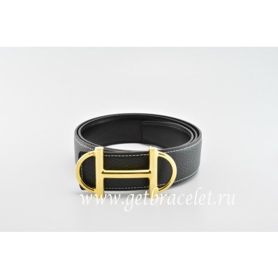 Knockoff AAAAA Hermes Reversible Belt Black/Black Anchor Chain Togo ...
